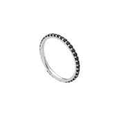 18 Karat Gold - 750 Memorie Ring mit schwarzen Zirkonia